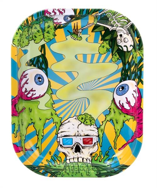Dreh-Tablett - Rolling Tray MINI "Beuz - Skeleton"